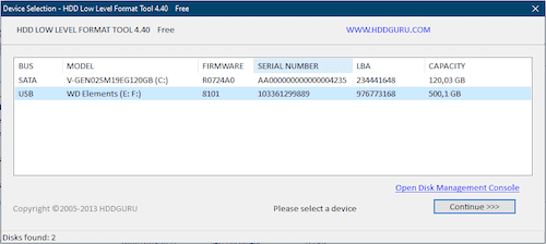 Low Level Format untuk hardisk eksternal tidak terbaca