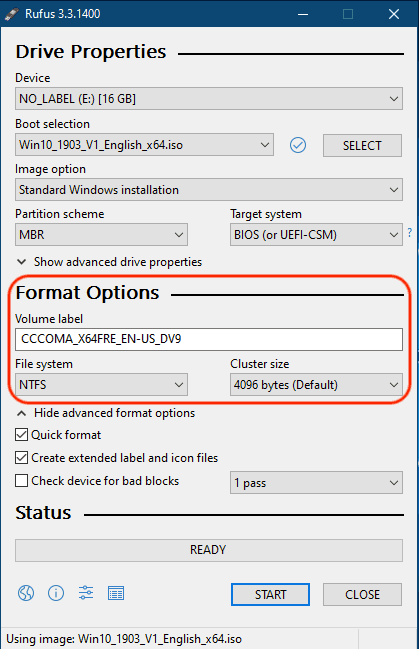 Mengatur Format Options