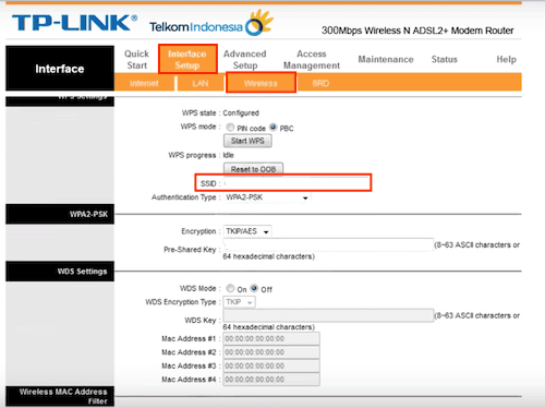 Mengubah SSID Wifi TP-Link TD-W8961N