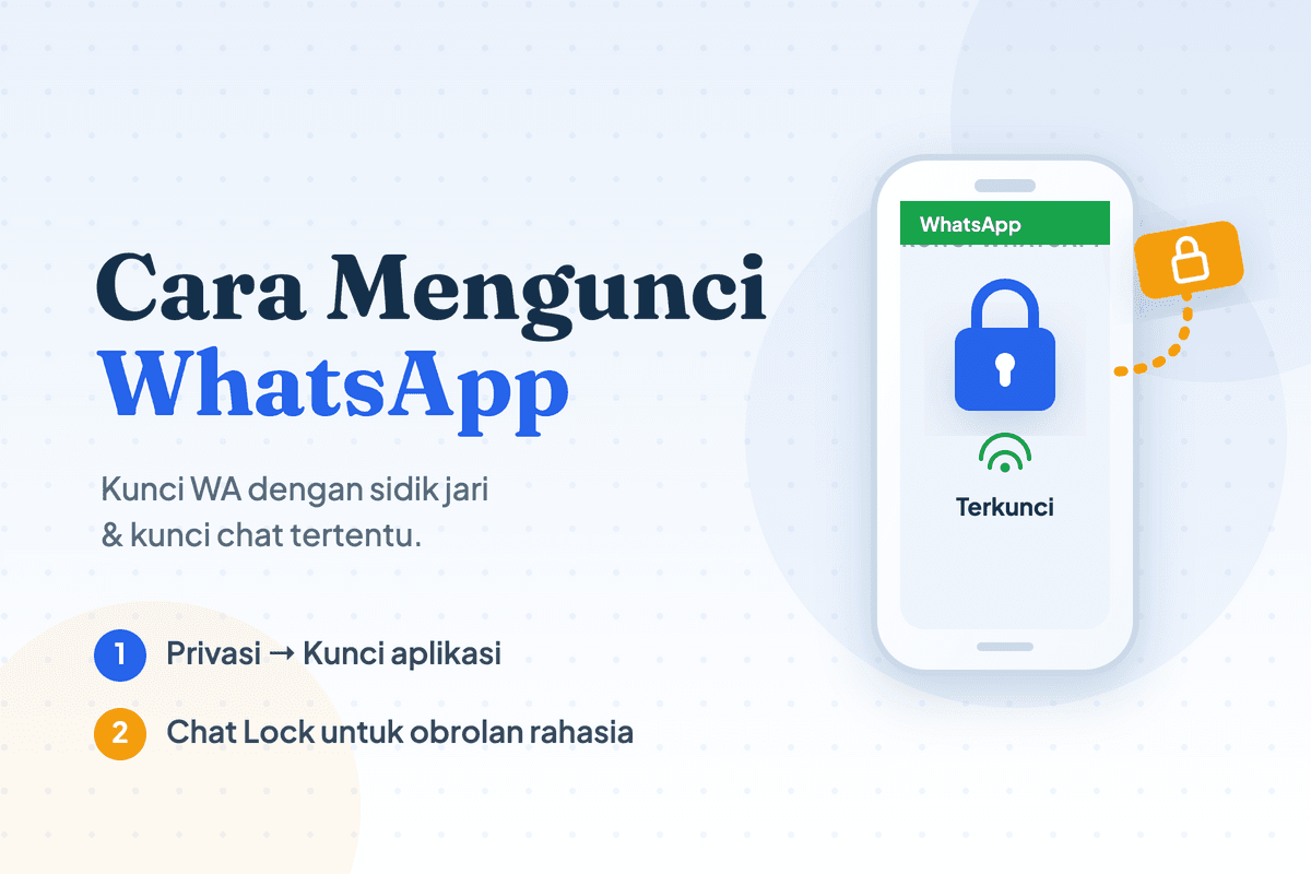 Cara Mengunci WA dengan Sidik Jari & Kunci Chat Tertentu