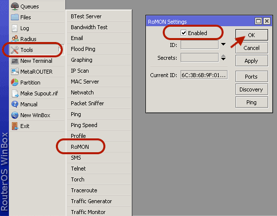 Fitur Mikrotik - Setting RoMON