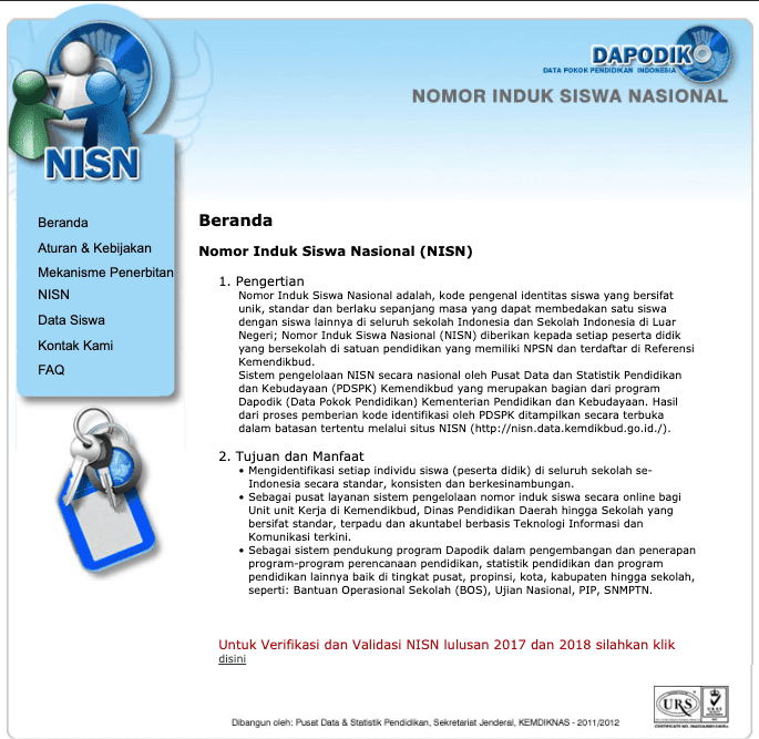 Cara mencari NISN melalui nama siswa di portal resmi