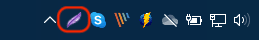 Ikon aplikasi LightShot di system tray taskbar Windows
