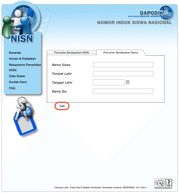 Cek NISN berdasarkan nama siswa di portal resmi