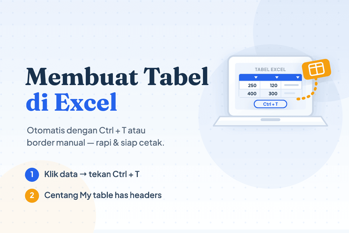 Cara Membuat Tabel di Excel: Otomatis, Rapi & Siap Cetak