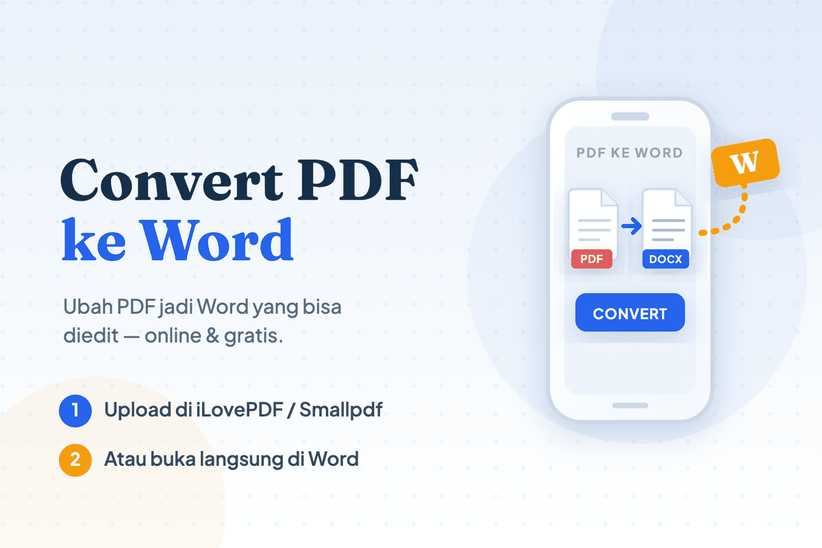 Cara Convert PDF ke Word Online & Offline (Gratis, Rapi)