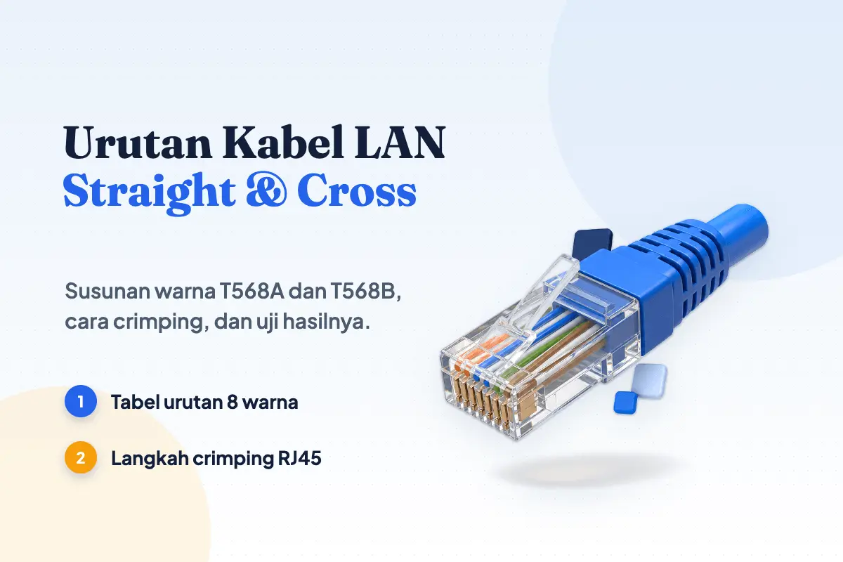 Urutan Kabel LAN Straight dan Cross + Cara Crimping RJ45