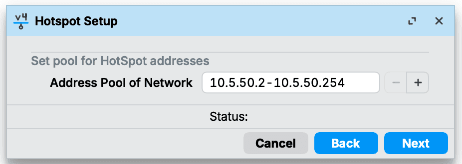 Address Pool hotspot Mikrotik 10.5.50.2 sampai 10.5.50.254